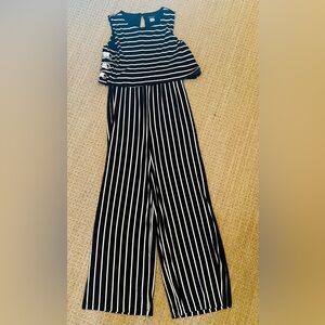 Striped Black and White Jumpsuit